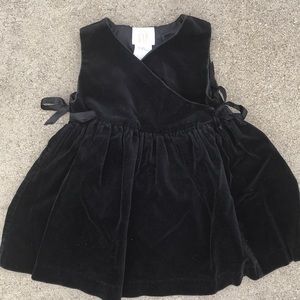 Black Velvet 6-12 month Baby GAP Sleeve-less Dress